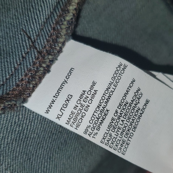 New Tommy Hilfiger Button Down Denim Jean Jacket - Picture 12 of 13